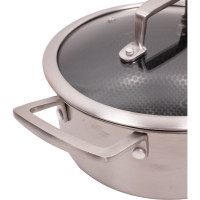 Кастрюля Edenberg с крышкой 2.8 л нержавеющая сталь тефлон EB-17051