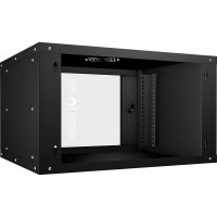 Телекоммуникационный настенный шкаф Cabeus 19" 6U, серия LIGHT разборный, цвет черный WSC-05D-6U55/45-BK