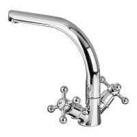 Смеситель для кухни СоюзКран поворотный излив 25см, керам. кран-буксы 1/2, SK01-G208 566-391