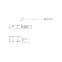 Тестовый 2-х контактный шнур Cabeus 6P2C TC-2-pin-6P2C