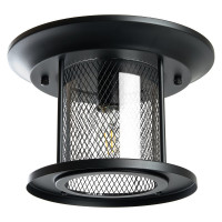Садово-парковый светильник FERON PL723 на потолок 60W E27 230V, черный 48387