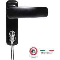 Внешняя нажимная ручка для противопожарных дверей Doorlock DL PD900FR/H1, черная, с цилиндром, толщина двери до 105 мм 75441