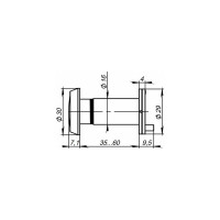 Дверной глазок PUNTO оптика пластик DV-1/60-35/P (DVP1/NEW) CP хром 35153