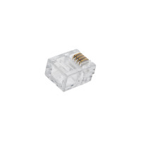 Телефонный коннектор RJ-11 Cabeus 100 шт 6P4C