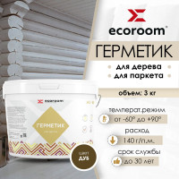 Герметик акриловый ECOROOM AS-16 для дерева, дуб, 3 кг 225-1-3/дуб