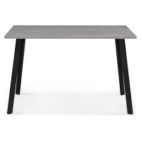 Деревянный стол Woodville Тринити Лофт 120x80x75 см, 25 мм, бетон/черный матовый 534914