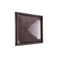 Колпак ППК на заборный столб 1.5x1.5 кирпича Neoкомпозит Гибкая черепица, 390x390x43 мм, коричневый КЗ-390 ГЧ К