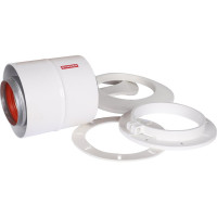 Начальный участок ROMMER Rca-6010-240100 вертикальный, коаксильный, 60/100 (bosch, buderus, navien s/c/e, baxi eco nova/classic,  baltur, лемакс, fondital ) в комплекте фланец RG0091CSP6LAB0