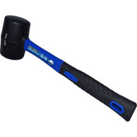 Резиновая киянка vertextools 225 г, черная резина, фибергласовая рукоятка 10-50-225