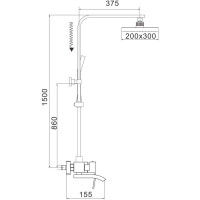 Душевая система Rose R1556H
