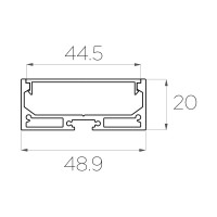 Комплект алюминиевого профиля LEDCRAFT с экраном и заглушками LC-LP2050M44-1 1638000113