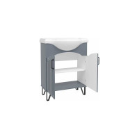 Тумба Teymi Lina 65, 2 дверцы с доводчиком, ясень графит T60102 ЦБ-00266200