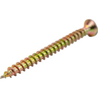 Саморез желтый универсальный оцинкованный с потайной головкой 5.0x55 мм, pz2, 1 кг GSMETZ 1035055-1