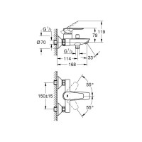 Смеситель для ванны Grohe хром 23604001 00000087871