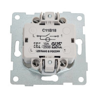Выключатель GUSI ELECTRIC Ugra 1 клавиша, индикация, СУ, 10А, 250В, белый С11В18-001
