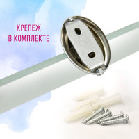 Стеклянная полка Solinne 15181, хром, стекло-сатин 2552.381