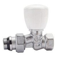 Прямой клапан Giacomini R6TG 1/2, 1/2, ВН, хромированный, отвод с герметичной прокладкой R6X033