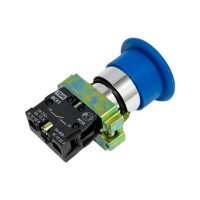 Кнопка TDM ELECTRIC BС61, Грибок, без подсветки, синий, 1з SQ0704-0046