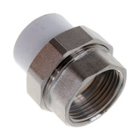 Комбинированная муфта СТМ ПЛАСТ PP-R, разъемная, с внутренней резьбой, DN 25х1" CPRF2501