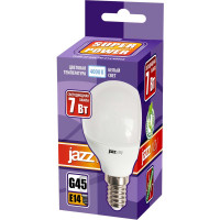 Светодиодная лампа Jazzway PLED-SP 7Вт G45 шар 4000К нейтр. бел. E14 560лм 230В/50Гц 5018945