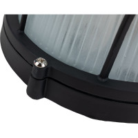 Светильник IEK НПП/НПБ, 1202, овал, решетка, 100Вт, IP54, ИЭК, черный LNPP0-1202-1-100-K02