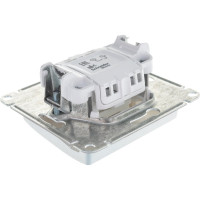 1-клавишный выключатель Systeme Electric GLOSSA 10AX с подсветкой алюминий GSL000313