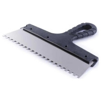Зубчатый шпатель нержавеющая сталь 300мм зуб 8х8мм Jettools 202-300/08К