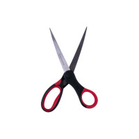 Ножницы BRAUBERG Office 160 мм, прорезиненные ручки, красно-черные, 2-х сторонняя заточка 231564