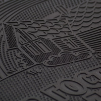 Резиновый коврик SUNSTEP В гостях хорошо, а дома лучше! 45х75 см, черный 31-073