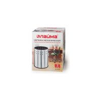 Корзина LAIMA металл.для мусора Bionic, 7л, мат, перфорированная, несгораемая, 232267