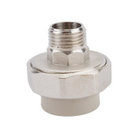 Комбинированная муфта VRT разъемная, наружная, 25х1/2", EVER plast, серый 540013