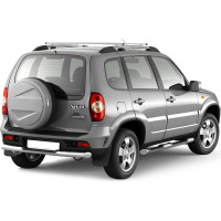 Рейлинги с поперечинами PT Group проф.1,35 Серебристый муар Усиленный CHEVROLET Niva 2002-20 LNV551503