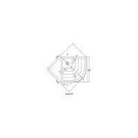 Душевой поддон акриловый четверть круга 90x90 Ravak Ronda-90 PU A207001120 00000018047