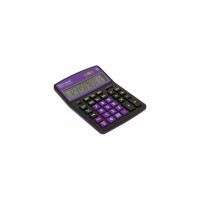 Настольный калькулятор BRAUBERG EXTRA COLOR-12-BKPR 206x155 мм, 12 разрядов, черно-фиолетовый 250480