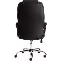 Кресло Tetchair bergamo 22 хром, искусственная кожа, черное 36-6 19370