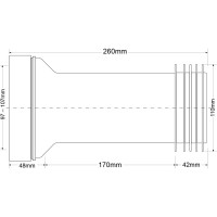Фановая труба McAlpine прямая 260 мм. MRWC2
