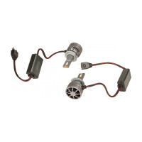 Автолампa-LED (аналог ксенона) SKYWAY H7(K40) 9-36V 40W 6000-6500K CSP3570 1-конт, белая, 2 шт., радиатор вентилятор охл. S08701033