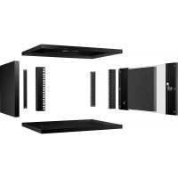 Телекоммуникационный настенный шкаф Cabeus 19" 6U, серия LIGHT разборный, цвет черный WSC-05D-6U55/45-BK