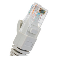 Неэкранированный патч-корд Cabeus U/UTP, категория 5е, 2xRJ45/8p8c, серый, PVC, 0.15м PC-UTP-RJ45-Cat.5e-0.15m
