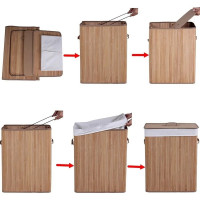 Корзина для белья Homium for Home, Eco, размер 40x30x60 см, квадратная laundry3