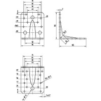 Уголок ALBERTS DURAVIS перфорированный, усиленный, черный перламутр, 105x105x90 мм 301880