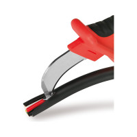 Нож для снятия изоляции с загнутым лезвием TOPTUL VDE 1000V SFAB5020V4