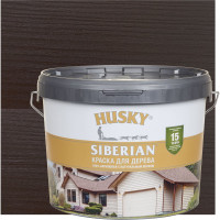 Акриловая краска для дерева HUSKY SIBERIAN коричневый RAL 8017, 9 л 31943