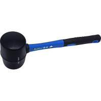 Резиновая киянка vertextools 225 г, черная резина, фибергласовая рукоятка 10-50-225