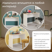 Письменный стол ТриЯ тип 14, 1000 мм, дуб сонома/белый ясень 235214