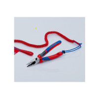 Комбинированные остроконечные плоскогубцы KNIPEX с удлинёнными губками, длина 185 мм, фосфатированные, 3-комп ручки KN-0822185