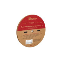 Термоусаживаемая трубка EKF тут нг 10/5 черная рулон (100 м) proxima tut-10-b