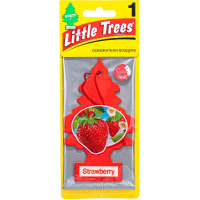 Ароматизатор в машину Car-Freshner Ёлочка Strawberry Клубника U1P-10312-RUSS