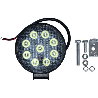 ДАЛИ-авто Фара пр/т универс. круглая светодиодная 27W 9 LED,9-40V, 128*114*36мм DA-02363