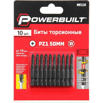 Торсионные биты TORGWIN Powerbuilt WBT1152